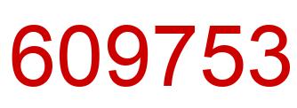 Number 609753 red image