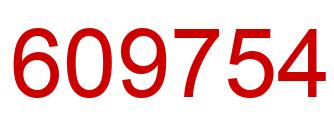 Number 609754 red image