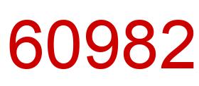 Number 60982 red image