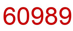 Number 60989 red image