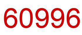 Number 60996 red image