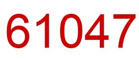 Number 61047 red image