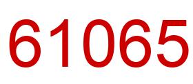 Number 61065 red image