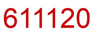 Number 611120 red image