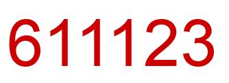 Número 611123 imagen rojo