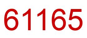 Number 61165 red image