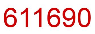 Number 611690 red image