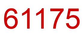 Number 61175 red image