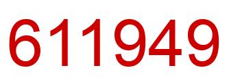 Number 611949 red image
