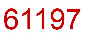 Number 61197 red image