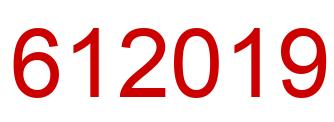 Number 612019 red image