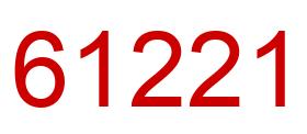Number 61221 red image