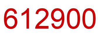 Number 612900 red image