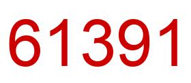 Number 61391 red image