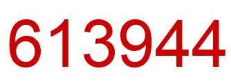 Number 613944 red image