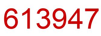 Number 613947 red image