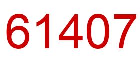 Number 61407 red image