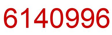 Number 6140996 red image