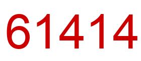 Número 61414 imagen rojo
