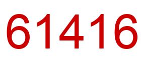 Número 61416 imagen rojo