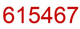 Number 615467 red image