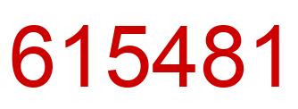 Número 615481 imagen rojo
