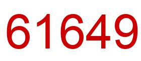 Número 61649 imagen rojo