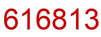 Number 616813 red image