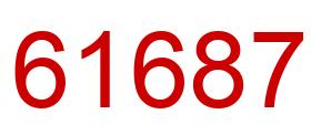 Number 61687 red image