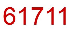 Number 61711 red image