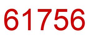 Number 61756 red image