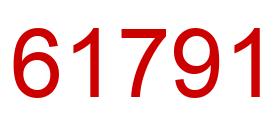 Number 61791 red image