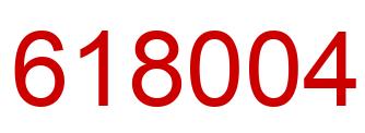 Número 618004 imagen rojo