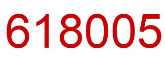 Número 618005 imagen rojo