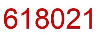 Number 618021 red image