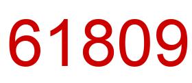 Number 61809 red image