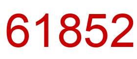 Number 61852 red image