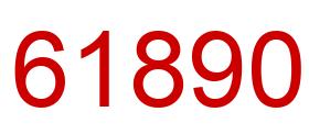 Number 61890 red image