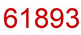 Number 61893 red image