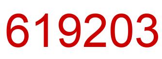 Number 619203 red image