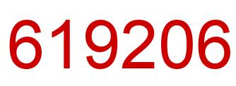 Number 619206 red image