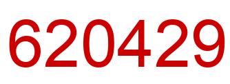 Number 620429 red image
