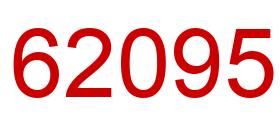 Number 62095 red image