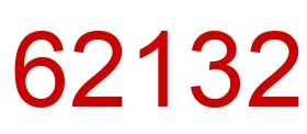 Number 62132 red image