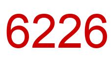 Number 6226 red image