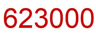 Number 623000 red image