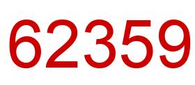 Number 62359 red image