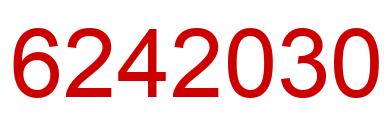 Number 6242030 red image