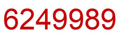 Number 6249989 red image