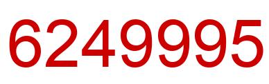 Number 6249995 red image